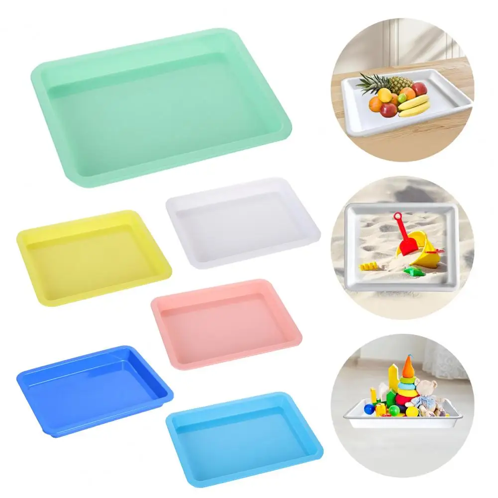 Easy Clean Art Trays Colorful Stackable Painting Plates for Diy Projects Non-slip Plastic Art Trays Easy to Clean for Artists