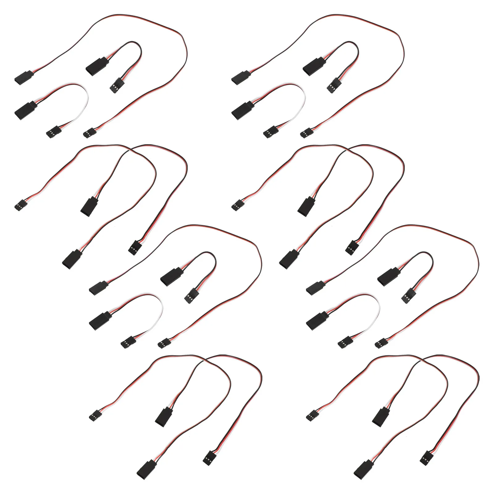 

20Pcs Servo Extension Connectors Female to Male Rc Servo Extension Cable for Control Board Receiver Remote Control Cars Aircraft