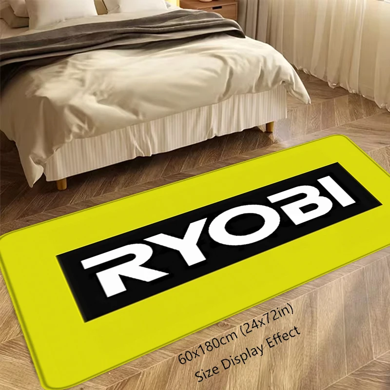 

Fluffy Floor Mat Non-slip Foot Rug for Entryway R-Ryobi Hallway Carpet Kitchen Water Adsorbed Bath Rugs Bedside Mats Home Decor