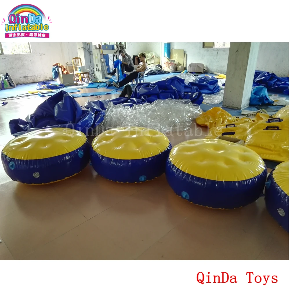 Zabawki do parku wodnego 10 sztuk nadmuchiwanych bramkarzy powietrznych Pływająca wyspa, nadmuchiwana okrągła mata wodna o średnicy 1 m