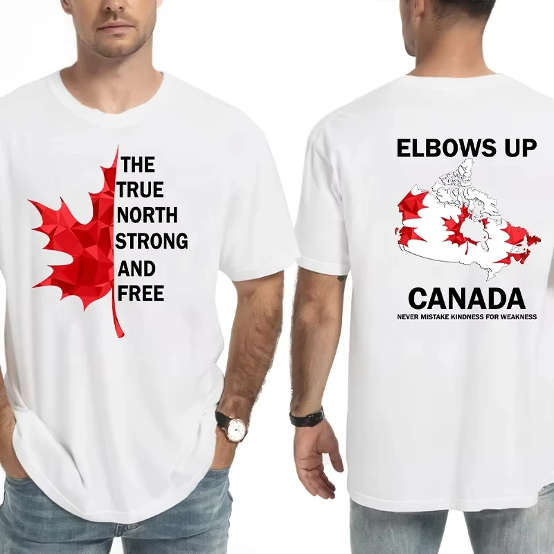 Elbows Up Canada Shirt True North Strong and Free Proud Canadian T-Shirt Canada Is Not for Sale Tees for Men Women Clothing