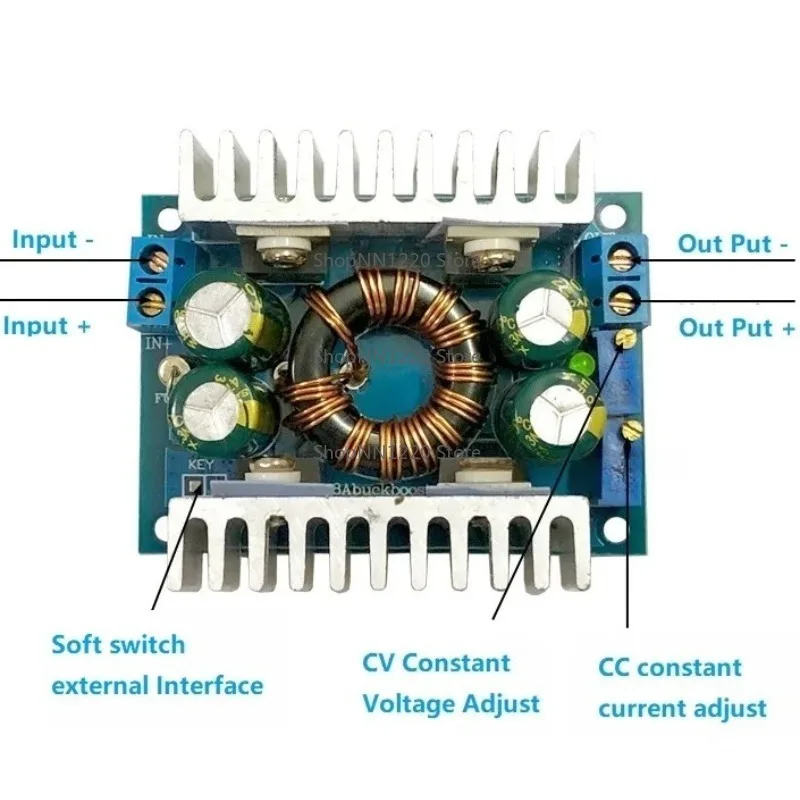 

DC5-30V to 1.25-30V 10A Automatic Step UP/Down Converter Boost/Buck Voltage Regulator Module Current Power Supply