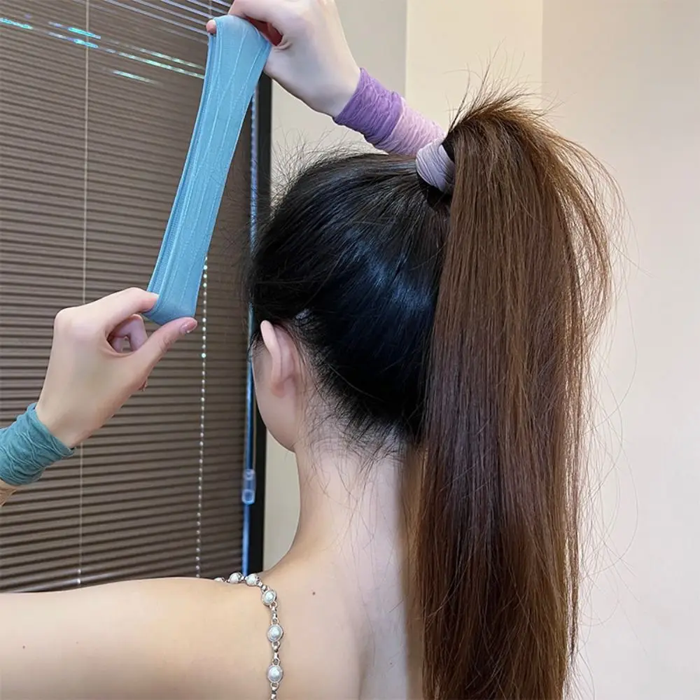 5 sztuk/zestaw Nowe, szerokie gumki do włosów, elastyczne, grube gumki do kucyka, kolorowe gumki dla dziewczynek