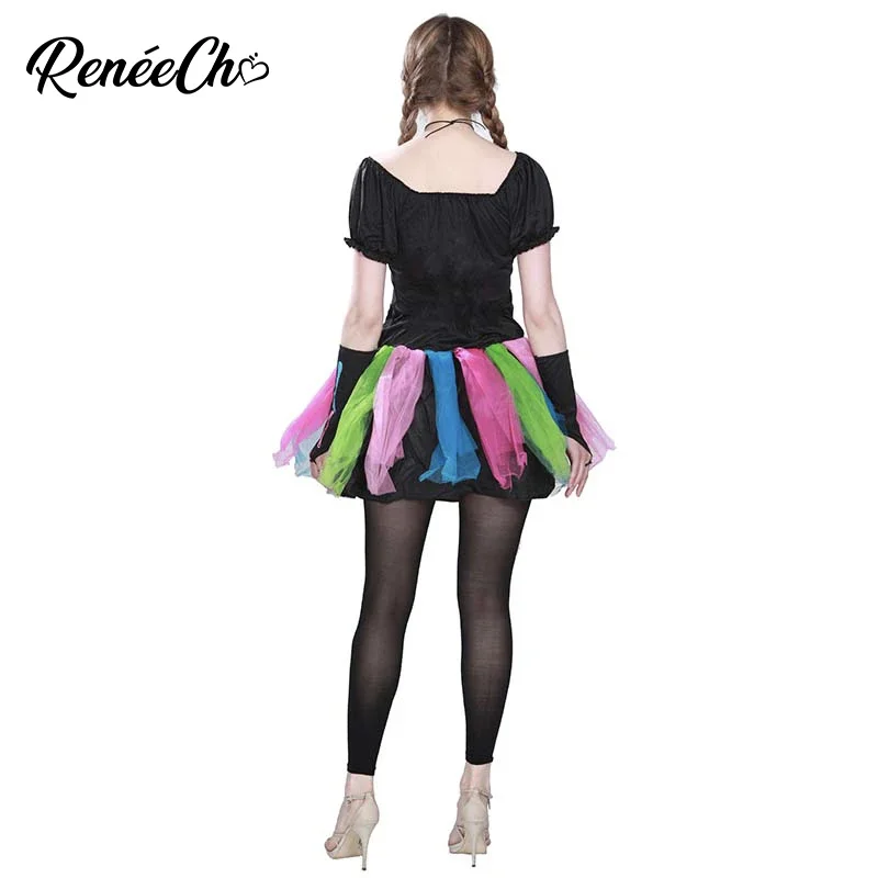 Family Costumes Halloween Mother And Daughter Carnival Costume Girl Skeleton TuTu Dress Cosplay Women Funky Punky Bones Outfit