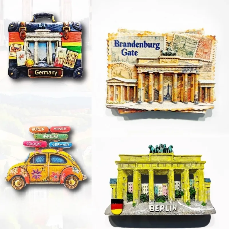 

Germany Brandenburg Gate Fridge Stickers New Swan Stone Castle Souvenirs Frankfurt Munich Cologne Cathedral Fridge Magnets Gifts