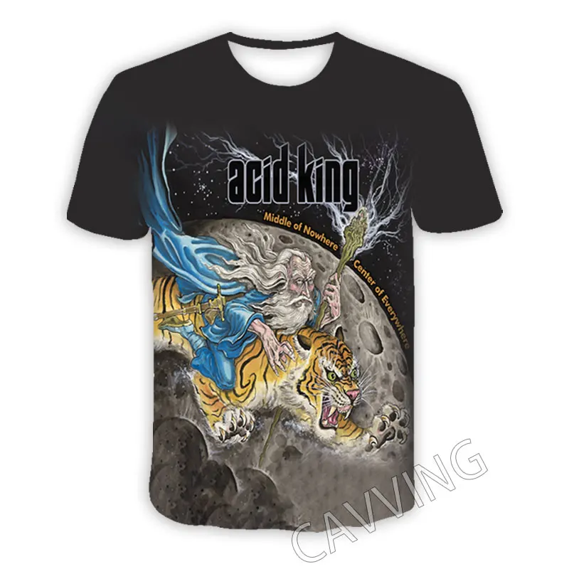 CAVVING 3D Printed  Acid  King Rock  Casual T-shirts  Hip Hop T Shirts Harajuku Styles Tops Clothing for Men/women