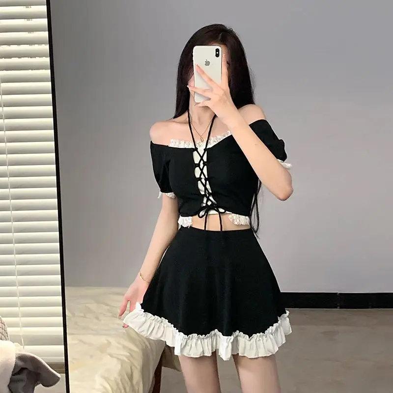 Instagram Style Women Two Piece Skirted Swimsuit Hot Spring Bathing Suit Slimming Tummy Control Fashion Beachwear view 2