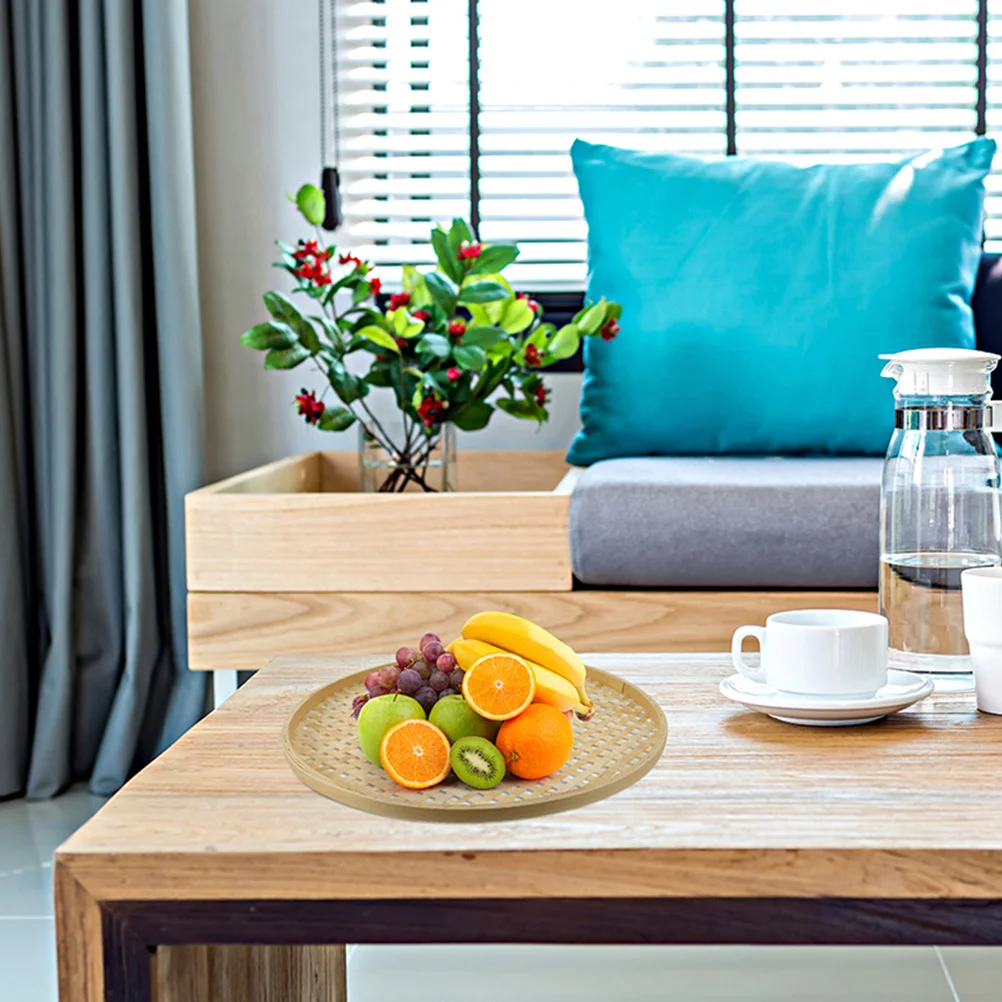 

3Pcs Bamboo Colander Basket Weaving Storage Organizer Household Fruit Bread Egg Container Bamboo Weaving Colander Basket