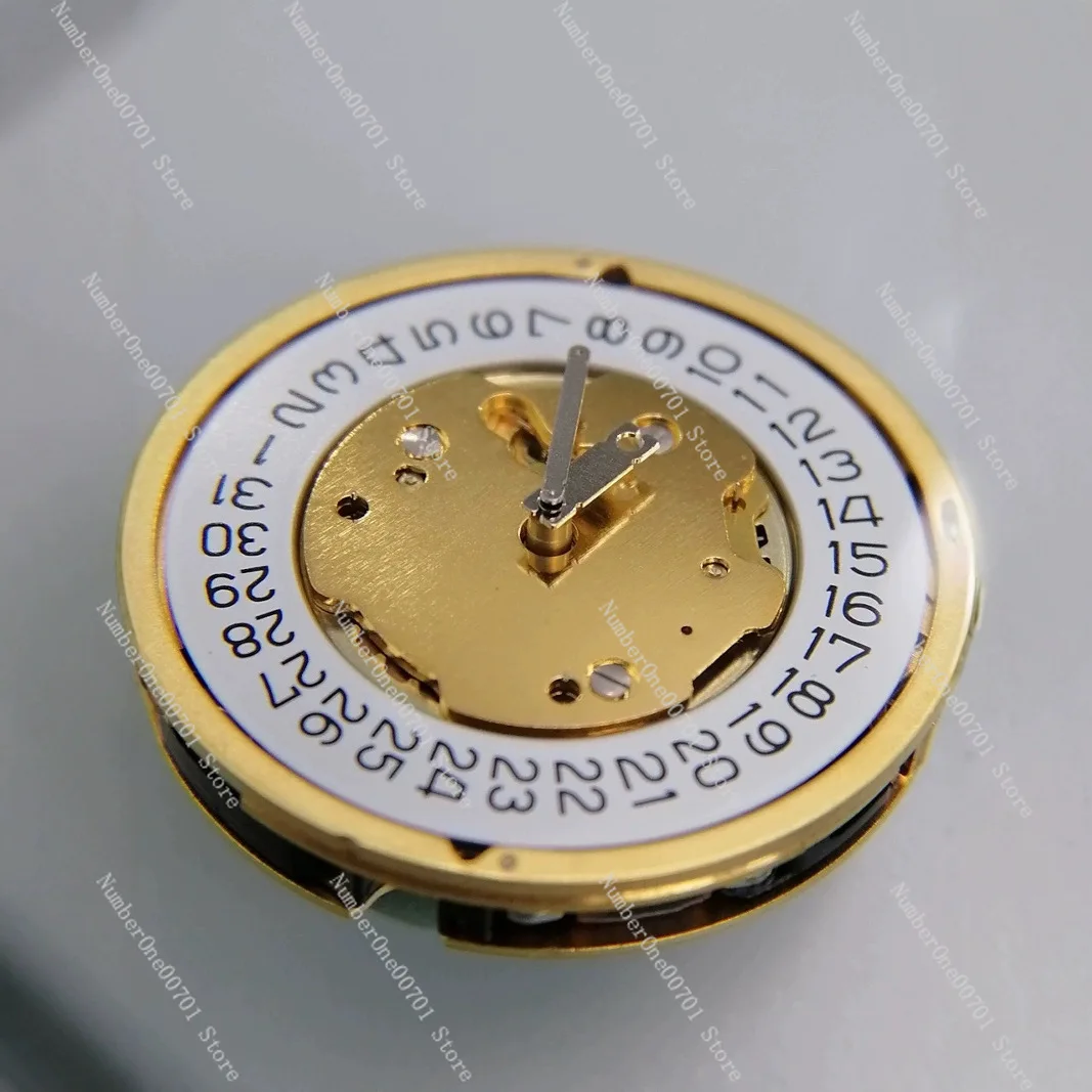 5030D Quartz Watch Movement, Genuine 12 1/2''' Chronograph Caliber, Gold & White Replacement Watchmaking Part