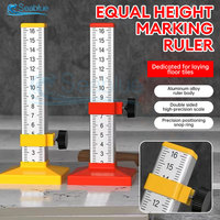 1Pcs Precision Pocket Ruler Metal Slide Ruler Inch and Metric,Aluminum Woodworking Ruler with Slide Stop T-Type Scribing Ruler