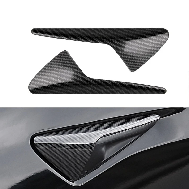 

For Tesla Model 3/Y Side Camera Protection Cover ABS Carbon Fiber Fender Trim Cover Car Modification Accessories Tesla 2017-2023