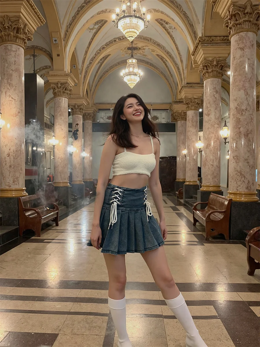 Plissierte Miniröcke für Damen, künstlerisch, Boho-Fransen, einzigartig, fließend, Festival, Urlaub, Falten, geschichtet, Patchwork, Neuheit, Elastizität