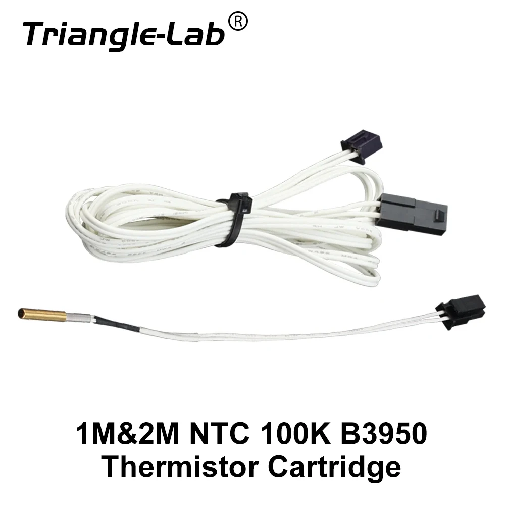 TriangleLab 100K 3950 1M & 2M 100k ohm B3950 Thermistor Cartridge 280℃ for V6 HOTEND VOLCANO  dragonfly dragon HOTEND blv DDE