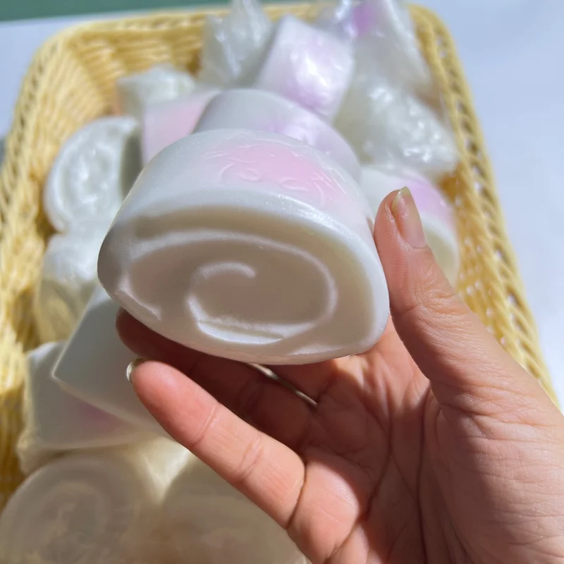 طابا Squshy الثلاثي Kawaii بولي Milk الحليب عبق الخبز الحلوى الكرتون زهرة لفة سكين قطع على البخار كعكة ضغط لعبة أطفال هدية عيد
