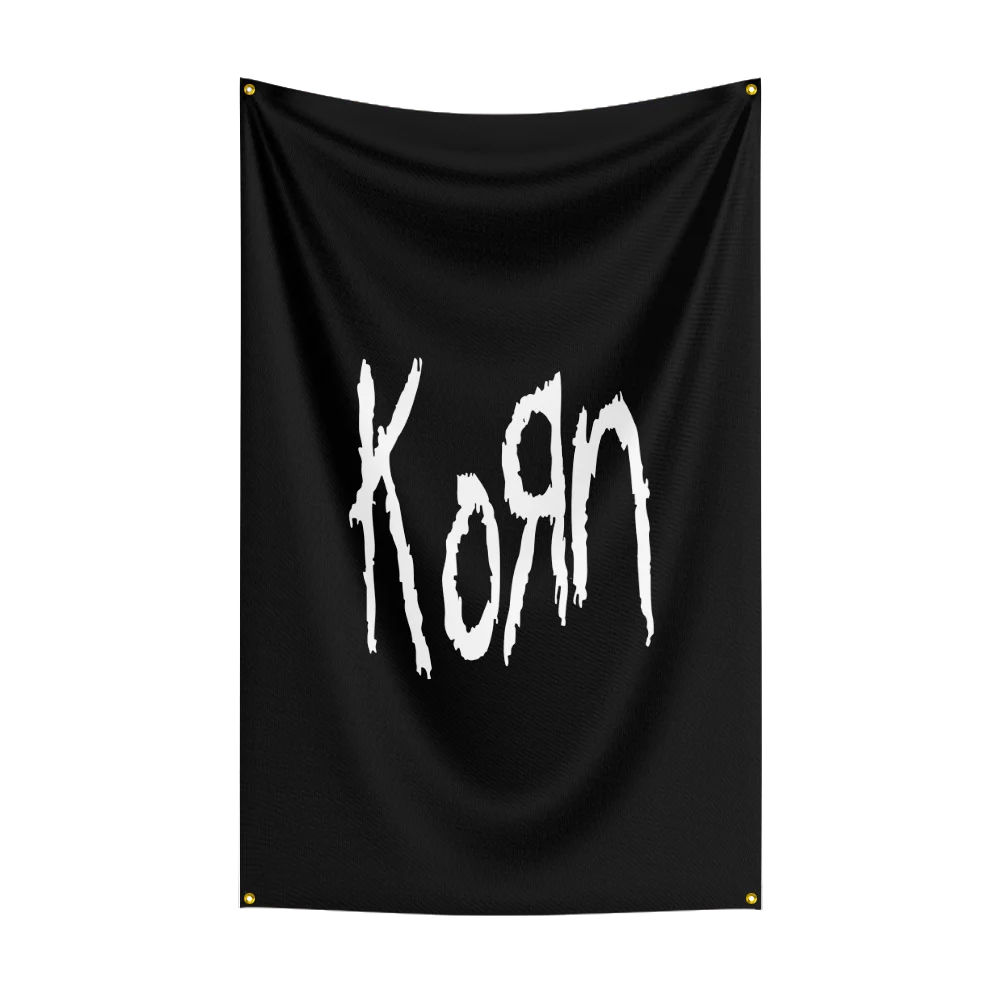 3x5 Ft Korns-Rock Band Flagge Polyester Digitaldruck Banner für Garage Wandkunst Außentür Dekoration mit Messingösen