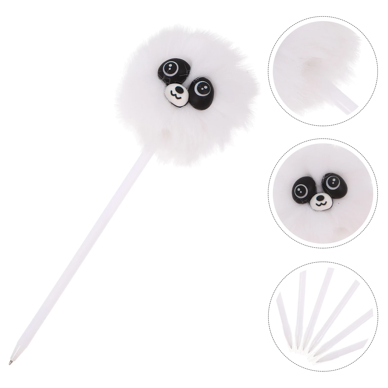 

6 Pcs Black Ballpoint Pen Adorable ing Ball-pointed Pens Plastic Creative Writing Cartoon