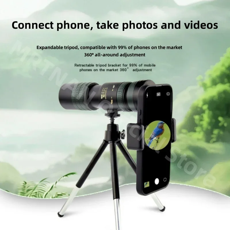 10-300x40 Powerful HD Monocular Telescope Professional High Quality Long Range Portable Scope for Outdoor Camping Tourism