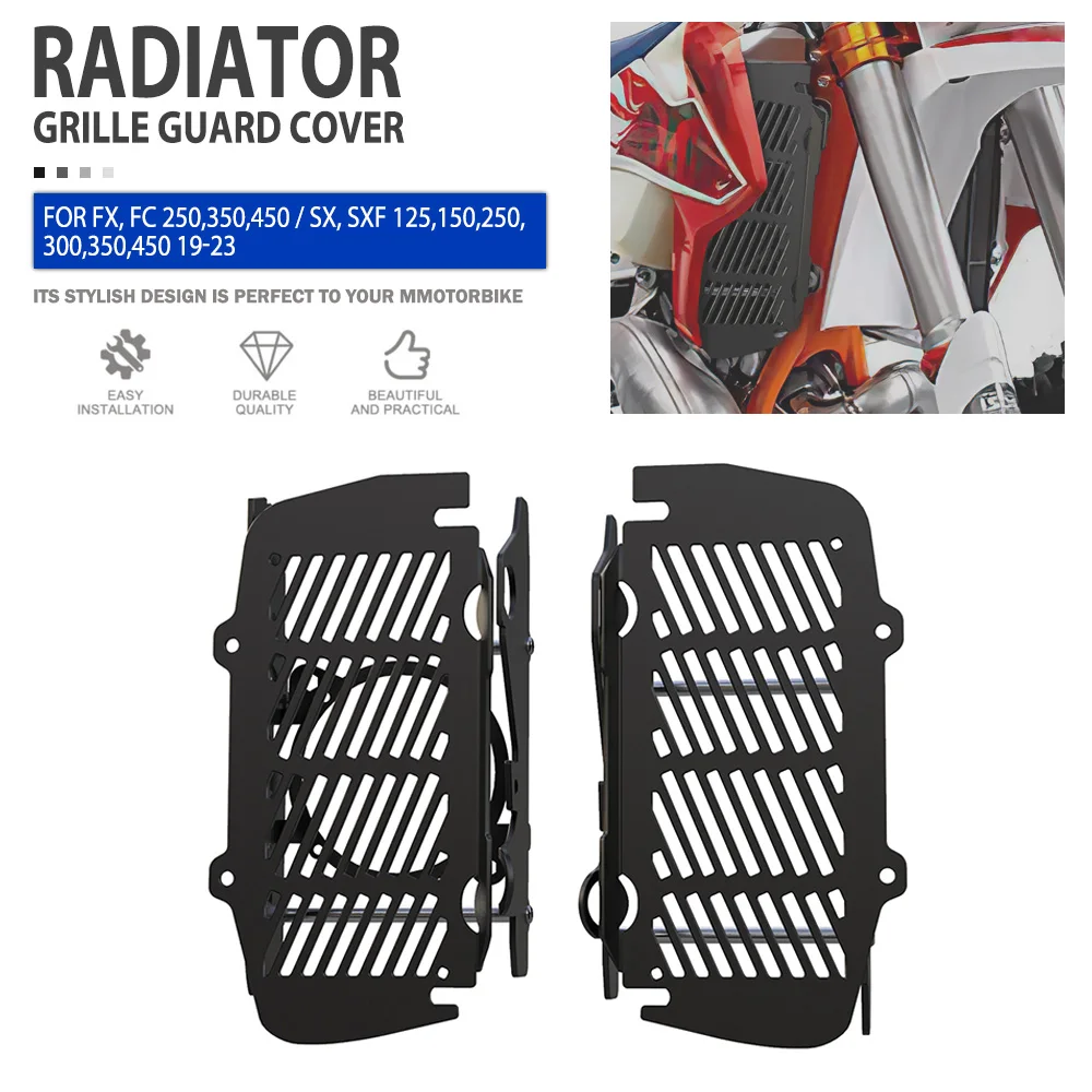 Radiator Guard FOR Husqvarna FX, FC 250,350,450 / SX, SXF 125,150,250,300,350,450 19-23 Motorcycle Radiator Grille Cover Protect