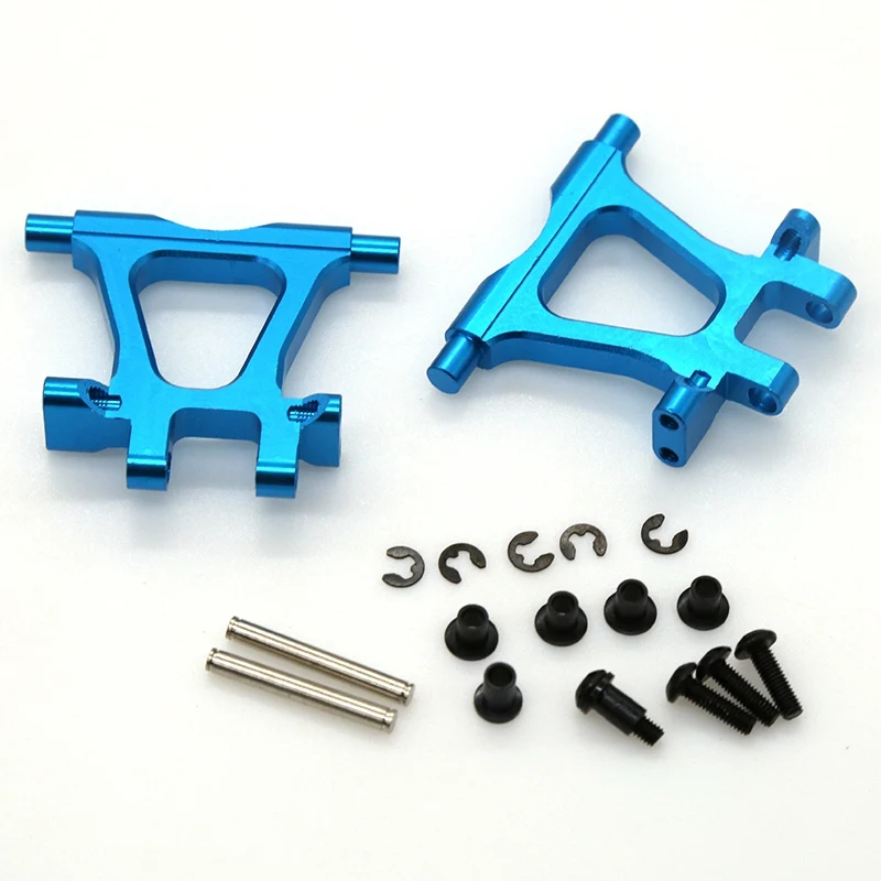 Brazo de suspensión inferior delantero y trasero de Metal, 4 piezas, oscilante, piezas de actualización de coche de control remoto Tamiya TT02 TT-02 1/10