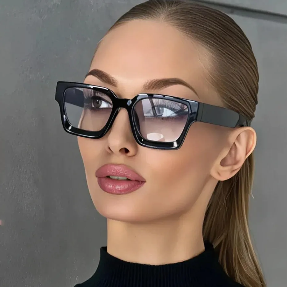 New Transparent Computer Glasses Frame Women Men Anti Blue Light Square Eyewear Blocking Glasses Optical Spectacle Eyeglass view 2