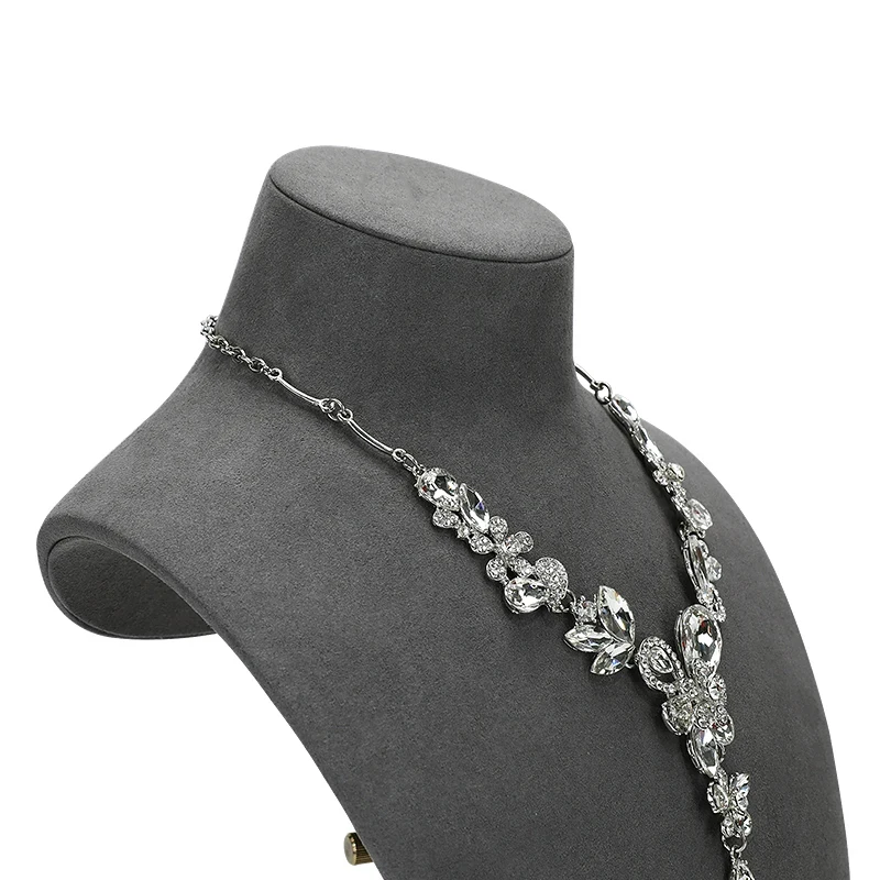 رف عرض القلادة دعائم عرض المجوهرات نافذة نقل الراقية نموذج صورة الرقبة قلادة عرض الرف #4