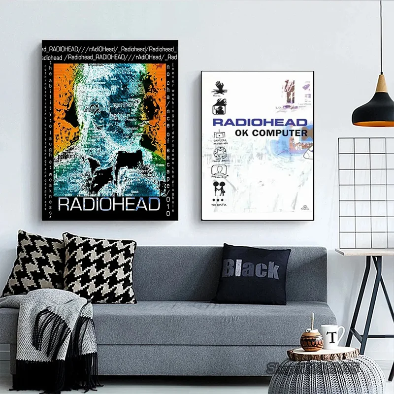 Rock Band Radiohead Music Art Poster on The Wall Retro OK Computer Album Prints Canvas Painting Wall Art Home Bedroom Decor Gift