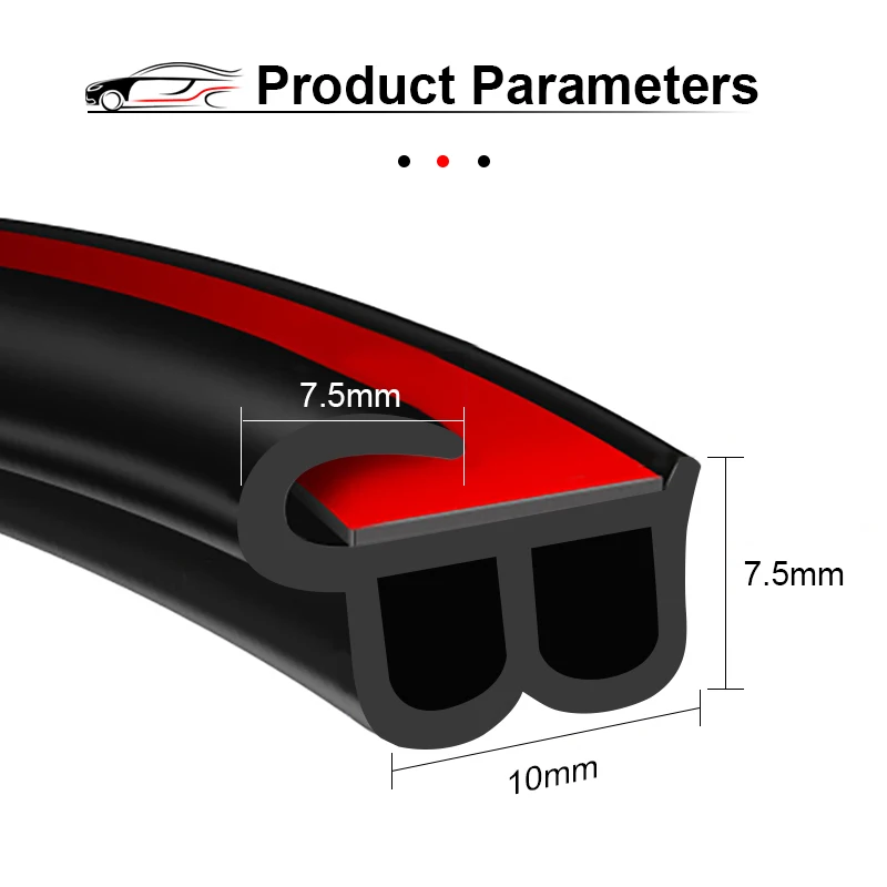 รถประตูยางซีลแถบขอบประตู Anti-Collision ซีลสําหรับรถ Hood Trunk ฉนวนกันความร้อน Trim อุปกรณ์เสริมอัตโนมัติ