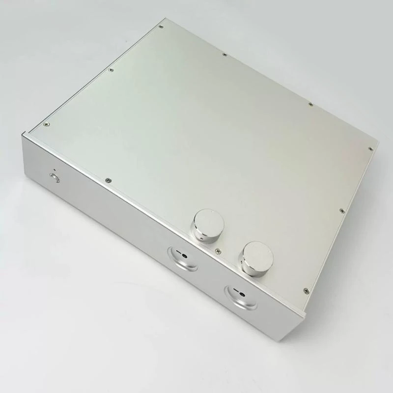 Hezhi Audio 430x95x350mm Aluminum Class A Power Amplifier Chassis Enclosure DIY Home Amp Case Shell
