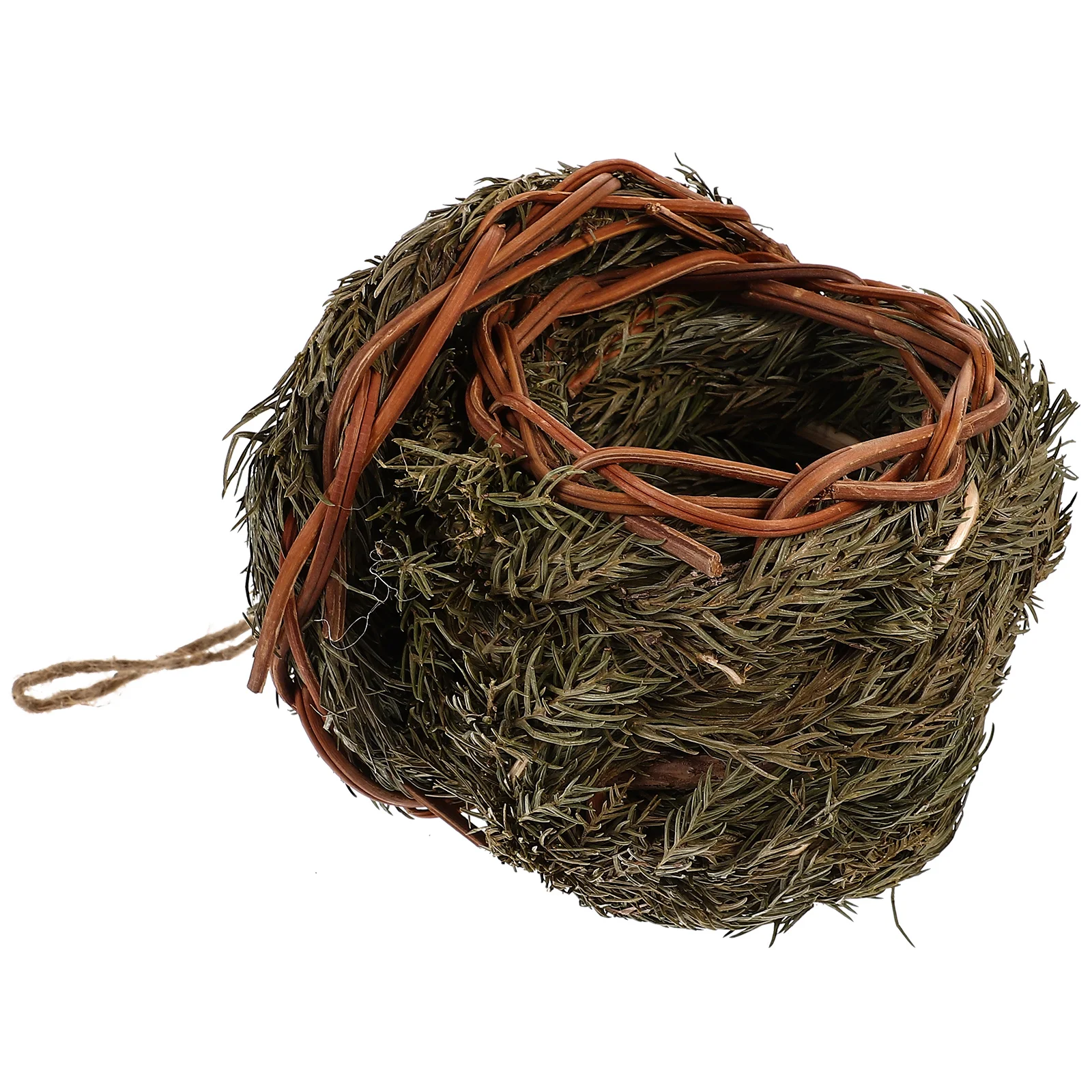 

Handcrafted Woven Grass Bird Cage Hanging Nest Natural Comfortable Bird Sleeping Nest for Parrot Parakeet Breeding Birdhouse