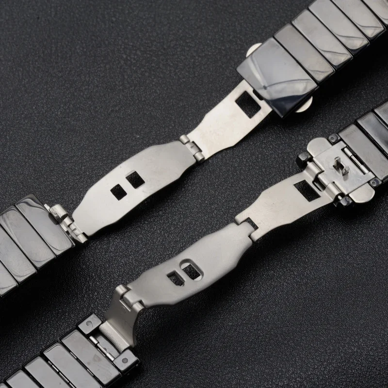 High end ceramic strap is applicable to Rado Sintra series strap. Black ceramic bracelet for women and men is 17mm 29mm 26m