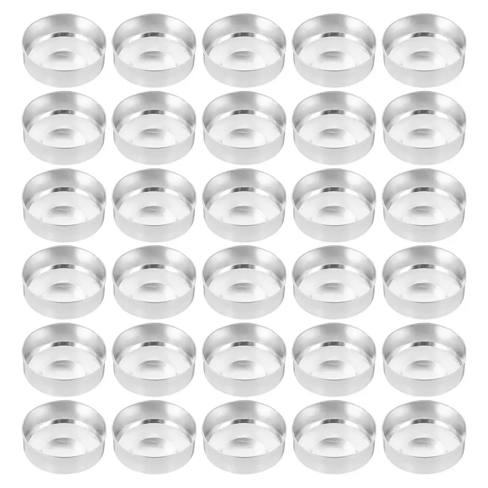 150Pcs Aluminum Tea Light Holders Empty Metal Tins for DIY Scented Candles Wax Melts Tealights Home Decor Wedding Party
