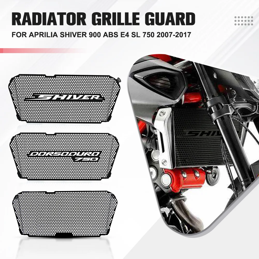 

FOR Aprilia Shiver 900 ABS E4 SL 750 2007-2017 Radiator Grille Guard Oil Cooler Grill Cover Protector Dorsoduro 750 2018-2023