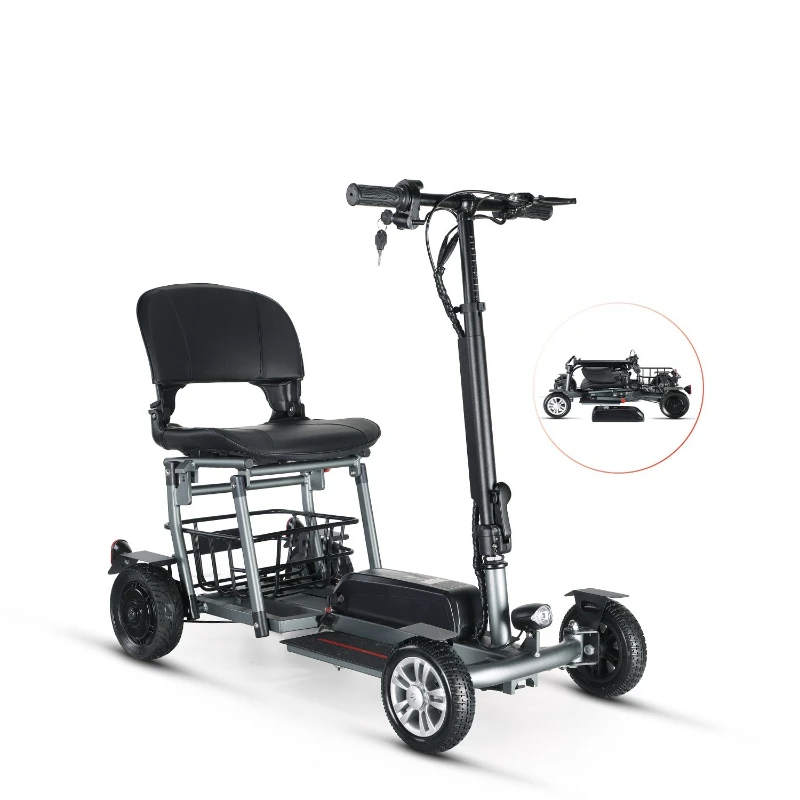

Mobu Electric Vehicle Aluminum Alloy Ultra Light Portable Four Wheel Folding Lithium Battery Car