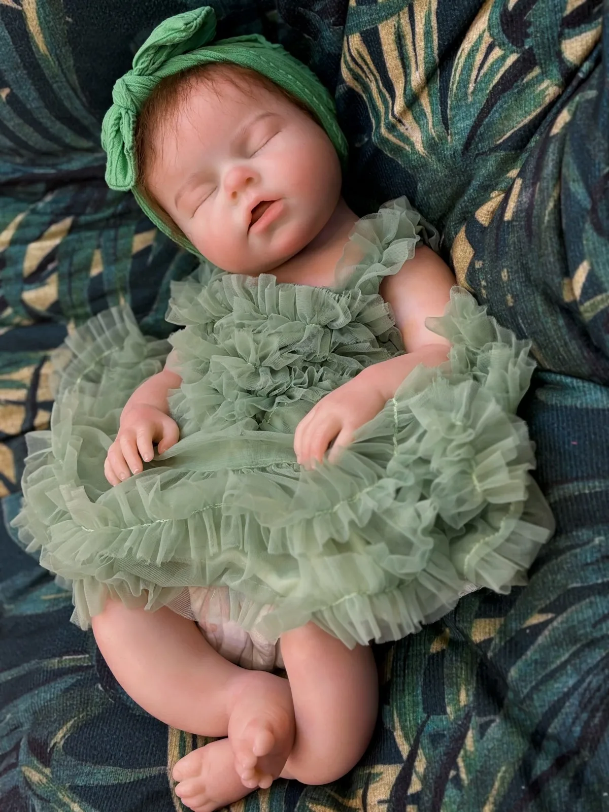 20Inch Open Mouth Silicone Girl Reborn Full Solid Silicone Reborn Dolls Painted Baby Doll Toy For Kids Reborn Corpo De Silicone