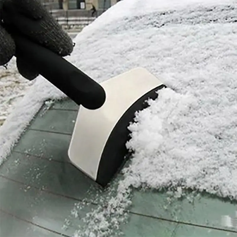 Car Stainless Steel Snow Shovel Winter Outdoor Metal Snow Removal Tool Mini Car Mounted Snow Removal Shovel