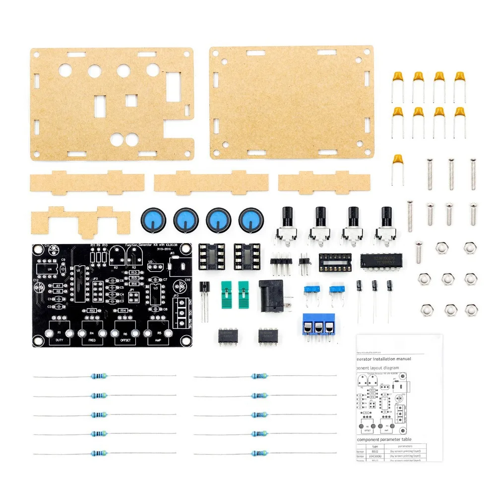 ICL8038 multi-functional low frequency signal generator multi waveform soldering practice electronic circuit experiment DIY kit