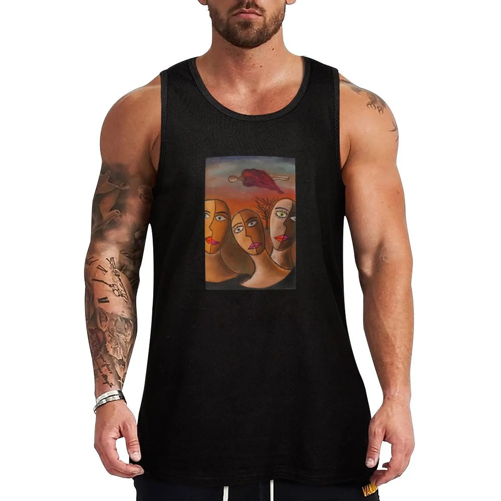 Three Sisters Dream | Pastel on Paper | Anything Box Peace Era Study for a Single Tank Top anime t-shirts muscle t-shirt