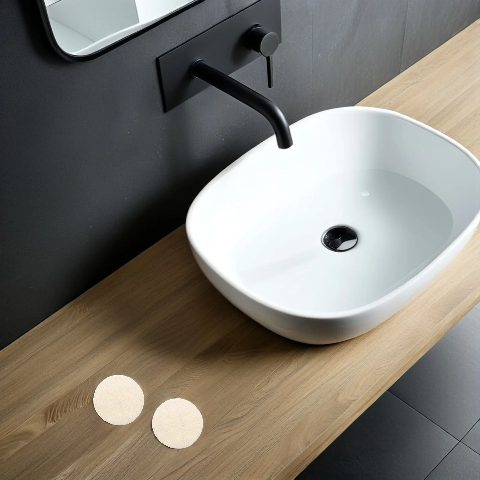 

50Pcs Natural Loofah Face Pads 2.2x2.2 Inch Exfoliating Face Scrubber for Sensitive Skin Reusable Facial Cleansing Shower Bath