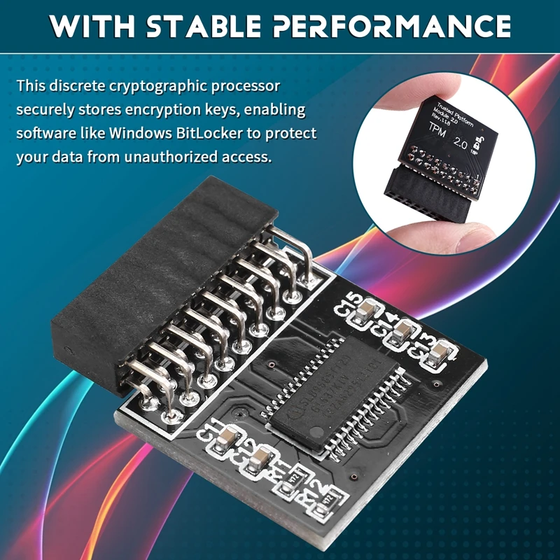 Módulo de segurança TPM2.0 para placas-mãe As.Rock LPC 18 pinos Módulo TPM para Asrock Rack