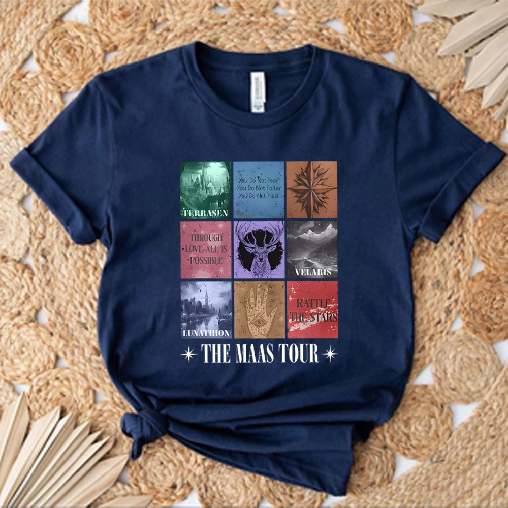 Sarah J Maas Eras Tour T-Shirt The Maas Tour Shirt ACOTAR Tshirt Crescent City Tee Throne of Glass Merch SJM Top