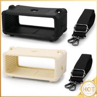 Silicone Portable Shell with Shoulder Strap Speaker Replacement Shell Shockproof Speaker Cover for Marshall Emberton III Speaker