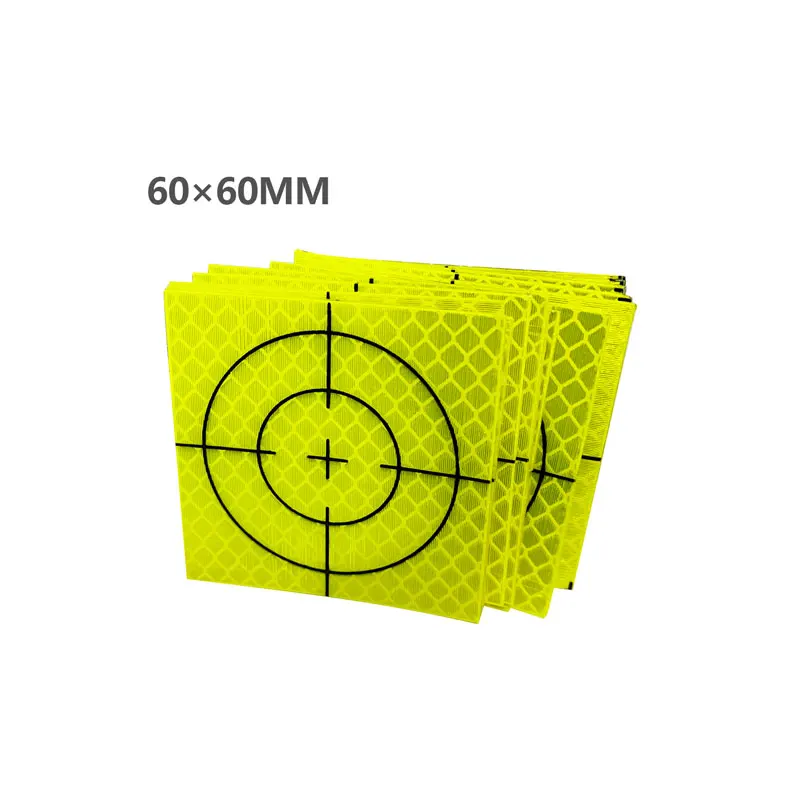 100pcs high quality surveying Reflective Sheet 20x20 30x30 40x40 50x50 60x60MM  (Fluorescent Green)