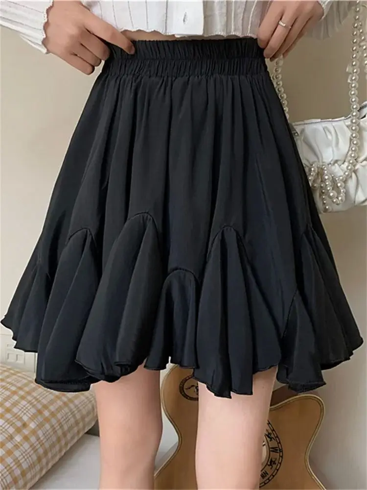 Branco verão plissado ort saia para mulher aline cintura alta outro material 00% outono 2024 novas senhoras premium faion saia