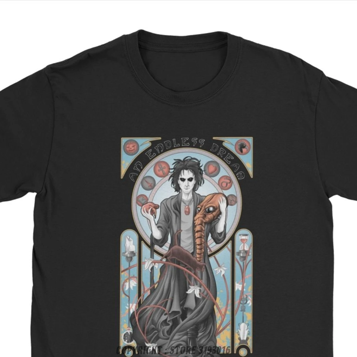 Men's An Endless Dream The Sandman T Shirts Christmas Day Death Vertigo Gaiman Morpheus Comic Cotton Camisas Tee