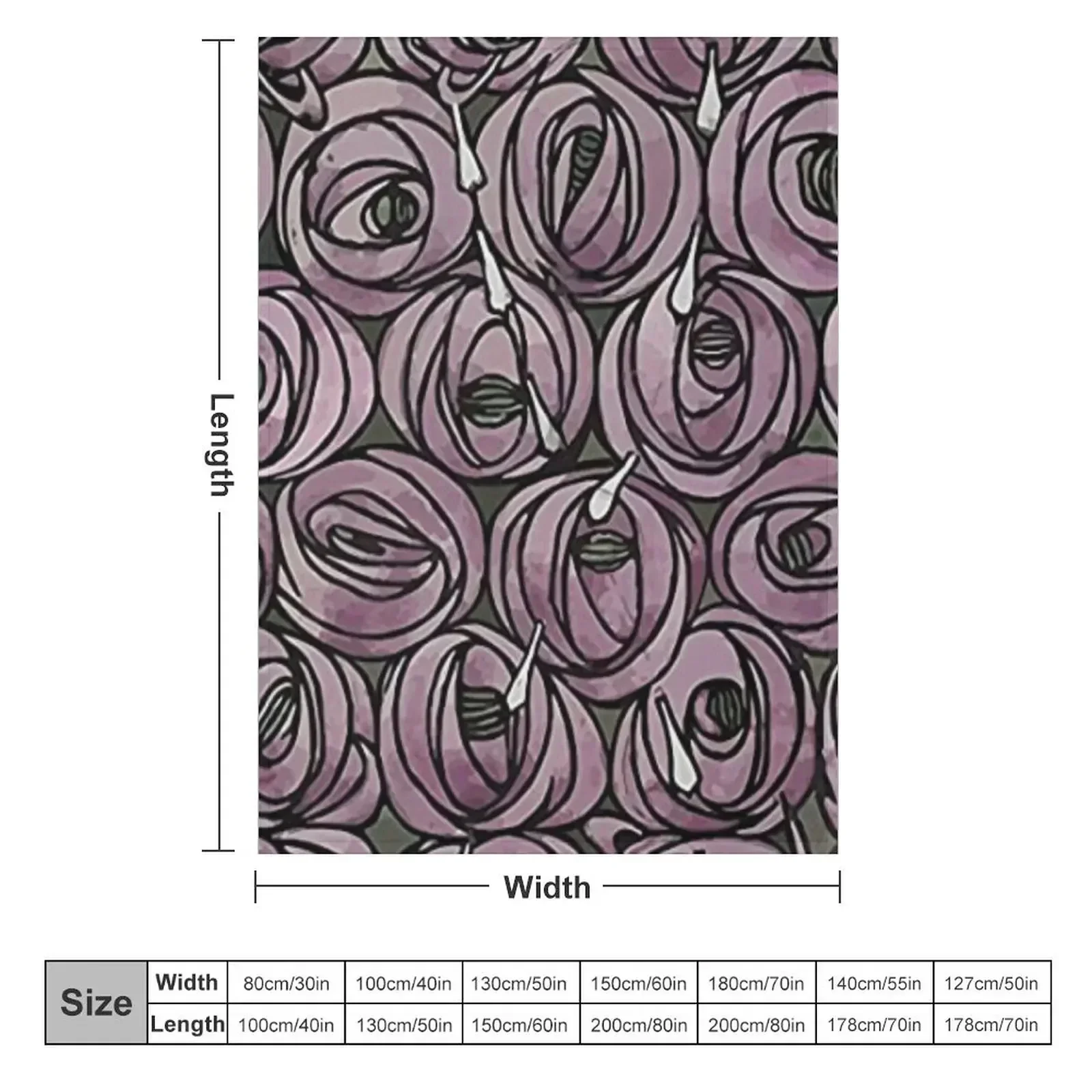 Charles Rennie Mackintosh flowers design Throw Blanket Tourist Hairy Thin Bed covers Soft Plaid Luxury St Blankets