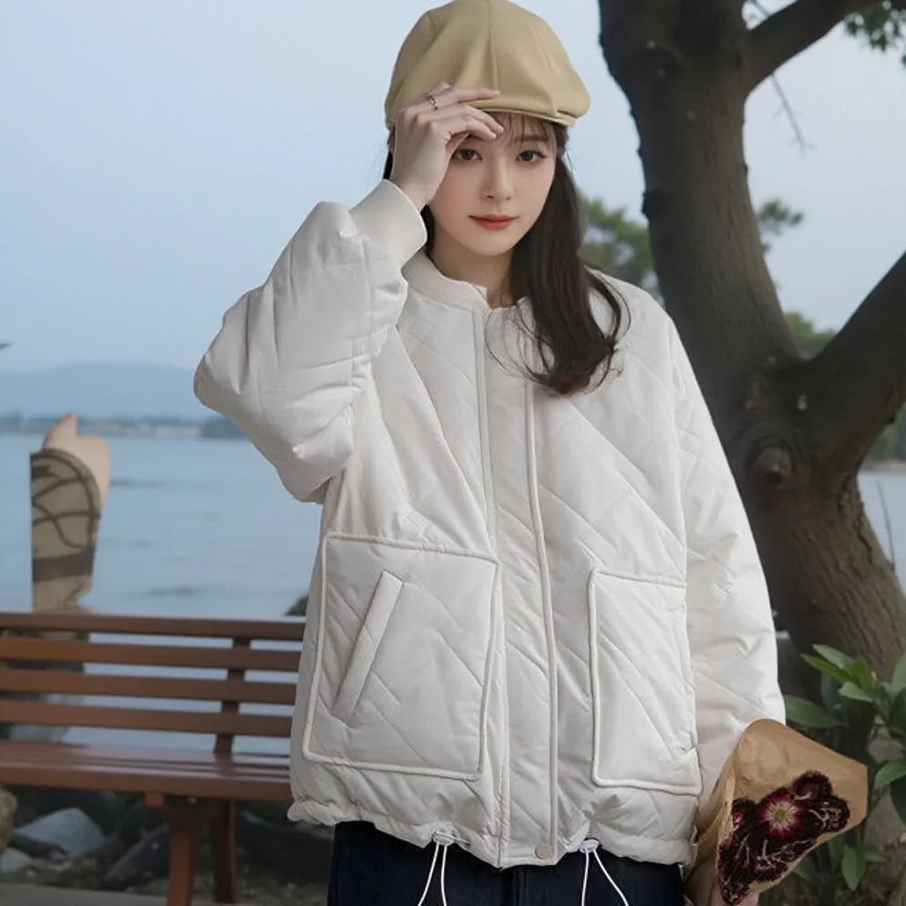 

Женская свободная хлопковая куртка 2024, легкая, из шелковистого хлопка, для весны и осени, однотонная, повседневная, машинная стирка