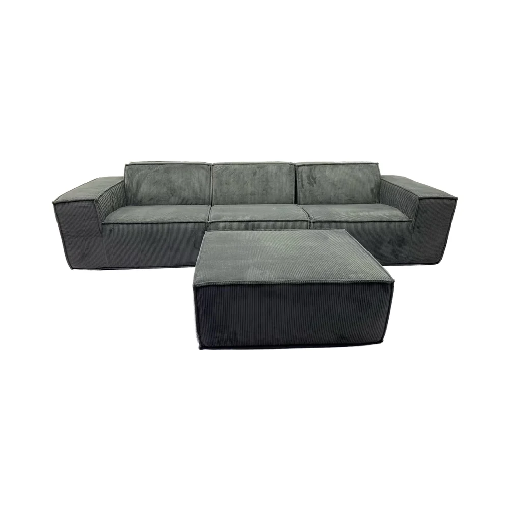 Modular Tufted Fabric Sofa Set Compressed Sectional Couch for Apartments for Hotels Living Rooms Villas Bedrooms