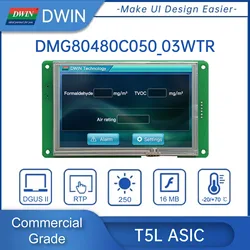 DWIN 5.0 Inch HMI Intelligent Module, LCD Display, 800*RGB*480, Reserved WIFI/USB Interface DMG80480C050_03W
