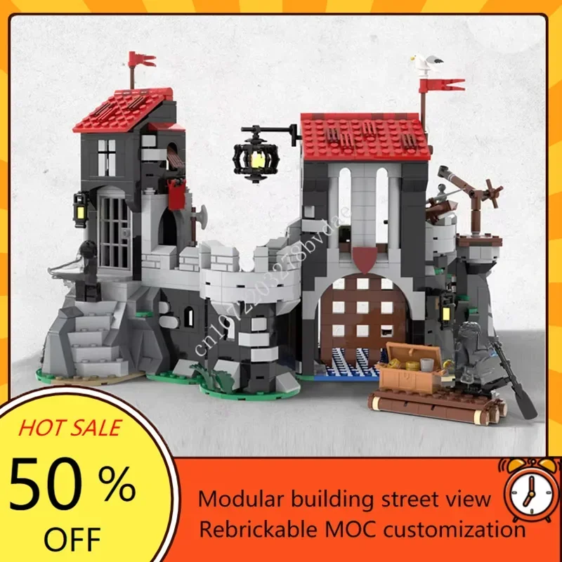 

1018 шт. MOC средневековый замок, строительный замок, волчий камень, техническая технология «сделай сам», образовательная игрушка на день рождения для ребенка, праздничный подарок