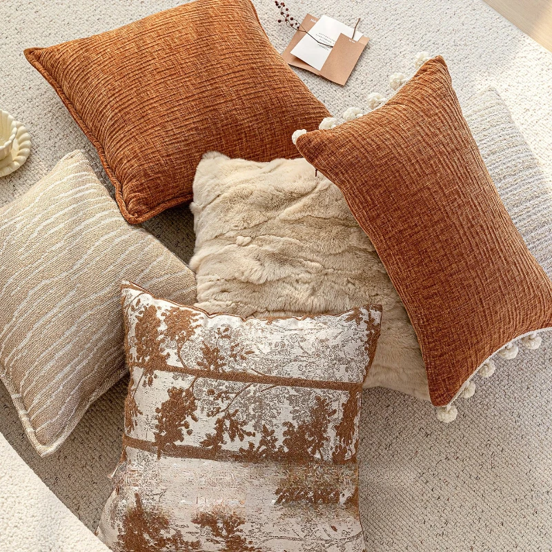 30X50/45X45CM French Forest Throw Pillow Cover Retro Homestay Stamping Cushion Cover Decor Home Decorative Pillowcase